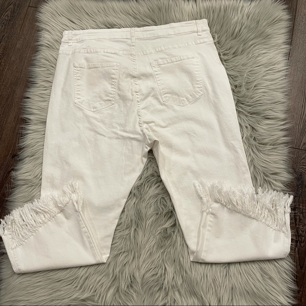 For The Republic Wide-Leg Cropped Jean in White